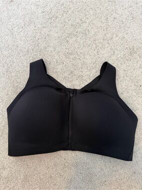 lululemon athletica Black Front Zip Wireless Sports Bra